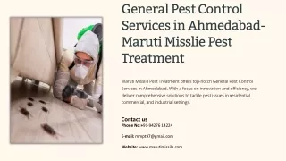 General Pest Control Services in Ahmedabad, Best General Pest Control Services i