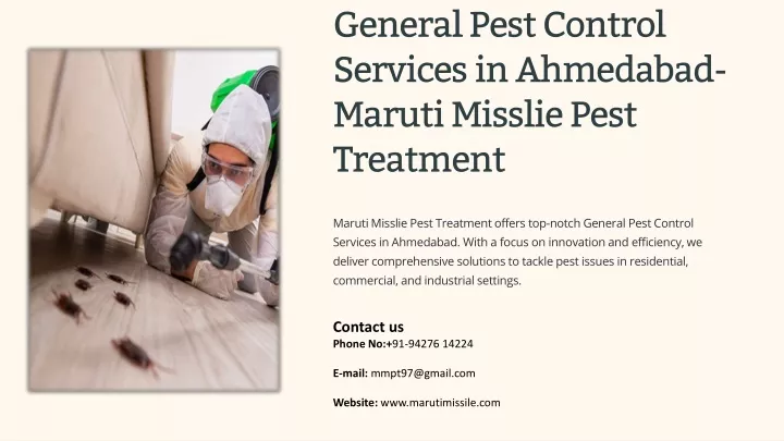 general pest control services in ahmedabad maruti