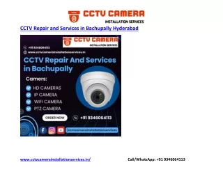 Best CCTV Repair And Services in Bachupally Hyderabad