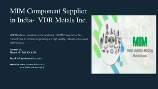 MIM Component Supplier in India, best MIM Component Supplier in India