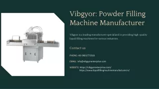 Powder Filling Machine Manufacturer, Best Powder Filling Machine Manufacturer