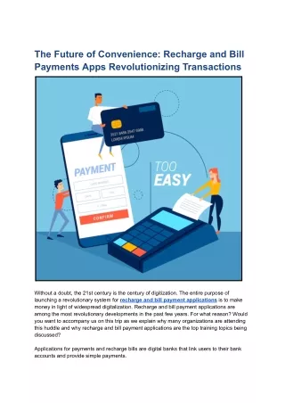 The Future of Convenience_ Recharge and Bill Payments Apps Revolutionizing Transactions