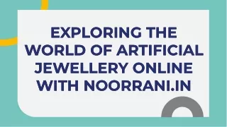 Glamour Redefined: Noorrani's Statement Artificial Jewellery Online