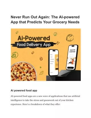 Never Run Out Again_ The AI-powered App that Predicts Your Grocery Needs