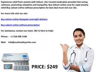 Buy Valium Online No Rx Required