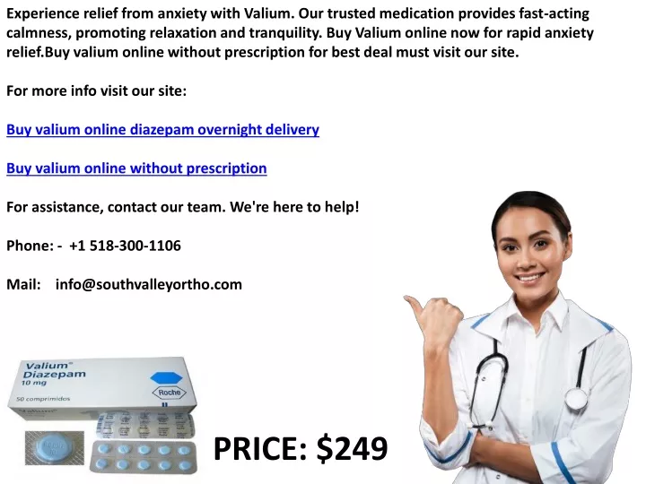experience relief from anxiety with valium