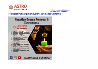 Top Negative Energy Removal in Sacramento California