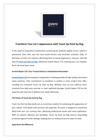 transform your car s appearance with touch