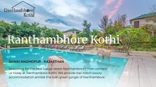 Resort In Ranthambore