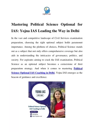 Political Science Optional IAS Coaching in Delhi Call:8595390705