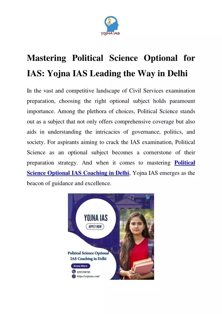 mastering political science optional for