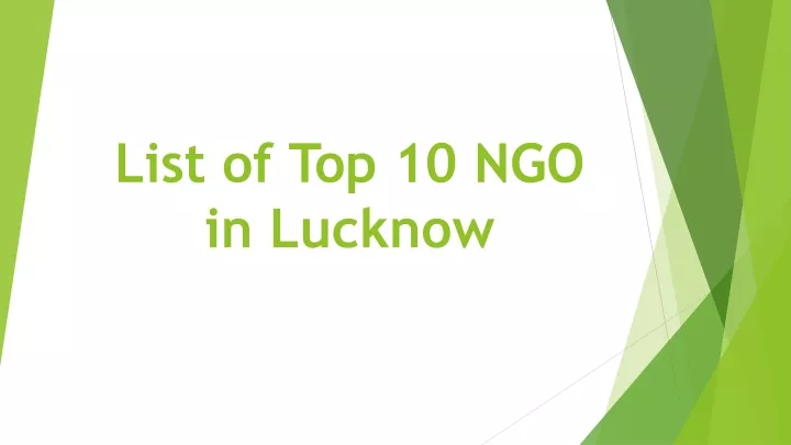 list of top 10 ngo in lucknow