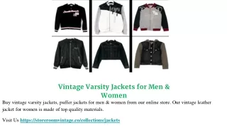 Vintage Varsity | Puffer Jacket - Leather Jacket for Men & Women