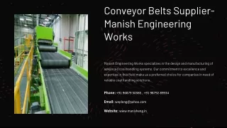 conveyor belts supplier manish engineering works