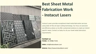 Best Sheet Metal Fabrication Work, Sheet Metal Fabrication Work