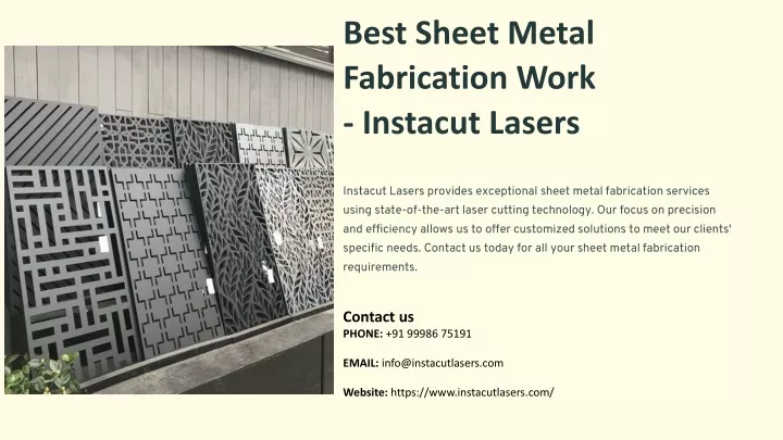 best sheet metal fabrication work instacut lasers