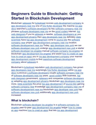 Beginners Guide to Blockchain Getting Started in Blockchain Development.docx