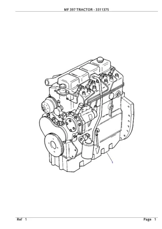 Massey Ferguson MF 397 TRACTOR Service Parts Catalogue Manual (Part Number  3311375)