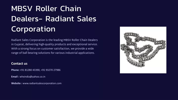 mbsv roller chain dealers radiant sales