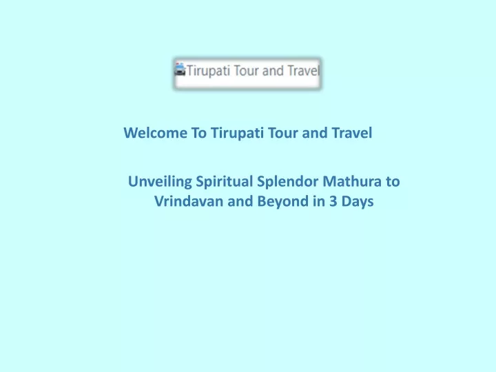 welcome to tirupati tour and travel