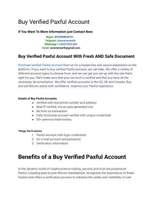 Buy Verified Paxful Account