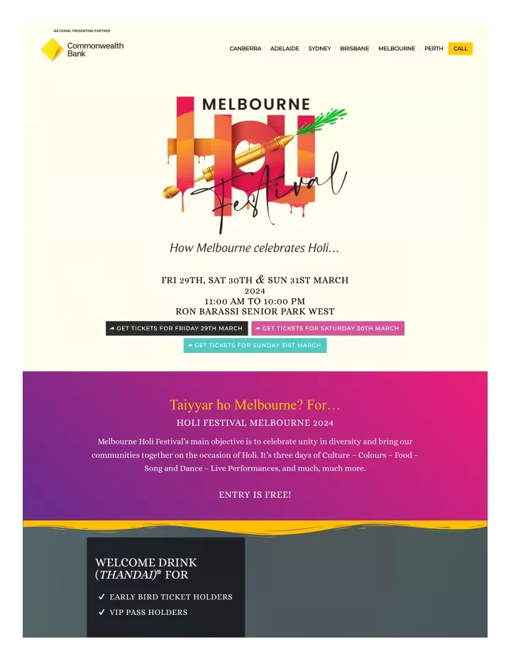 holi celebration melbourne