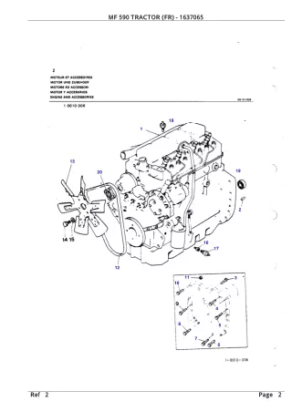Massey Ferguson MF 590 TRACTOR (FR) Service Parts Catalogue Manual (Part Number  1637065)