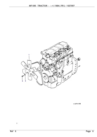 Massey Ferguson MF 690 TRACTOR (- 1984 ( FR )) Service Parts Catalogue Manual (Part Number  1637097)