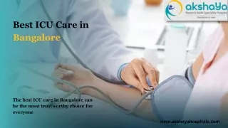 Best ICU care in Bangalore