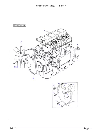 Massey Ferguson MF 690 TRACTOR (GB) Service Parts Catalogue Manual (Part Number  819687)