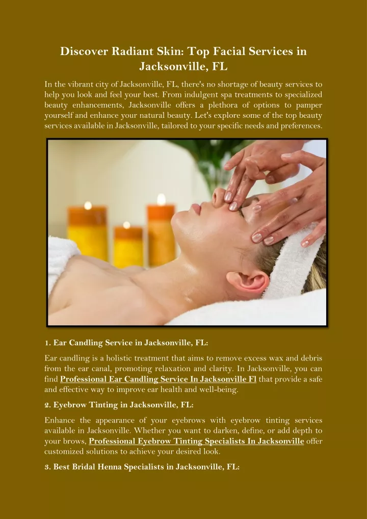 discover radiant skin top facial services
