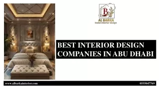 BEST INTERIOR  DESIGN COMPANIES IN ABU DHABI