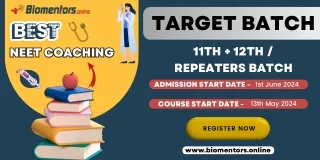 Biomentors Target Batch 2025: Crack NEET with Our Year-Long Program