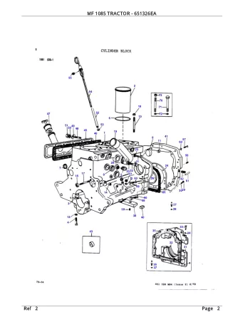 Massey Ferguson MF 1085 TRACTOR Service Parts Catalogue Manual