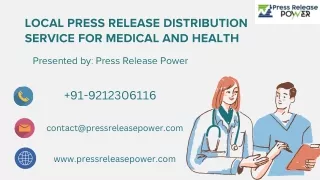 Local Press Release Distribution Service For Medical And Health