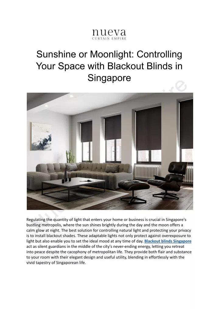sunshine or moonlight controlling your space with