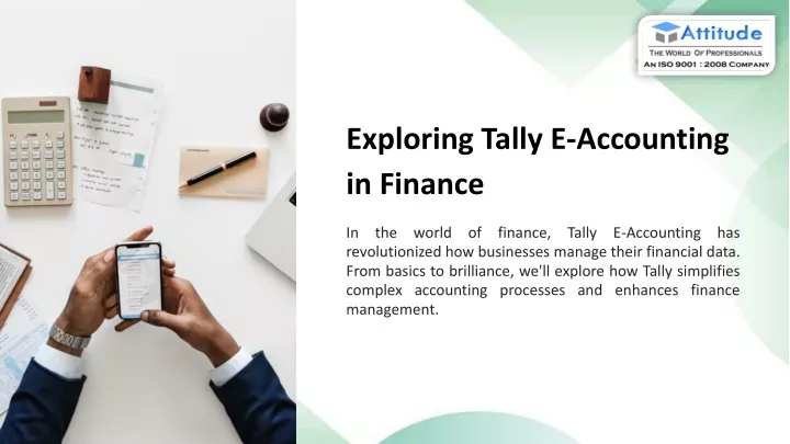 exploring tally e accounting in finance