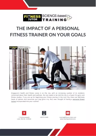 The Impact of a Personal Fitness Trainer on Your Goals