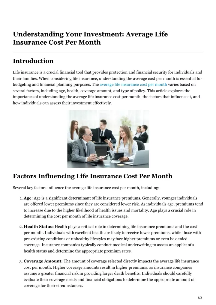 understanding your investment average life