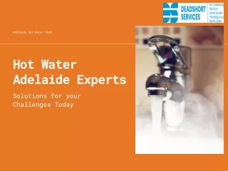 Hot Water Plumber Adelaide