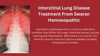 Interstitial Lung Disease Treatment From Swaran Homoeopathic