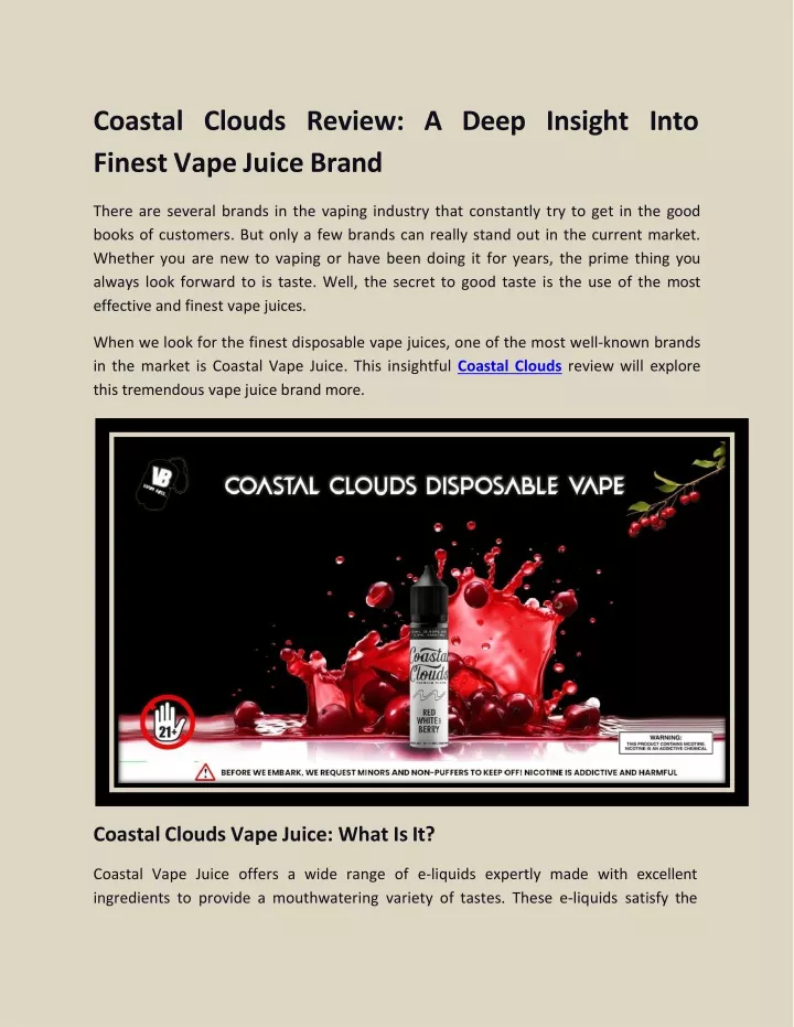 coastal clouds review a deep insight into finest vape juice brand