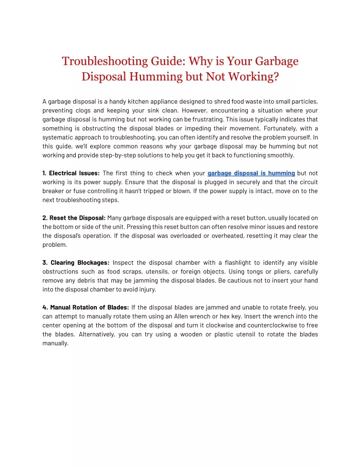 troubleshooting guide why is your garbage