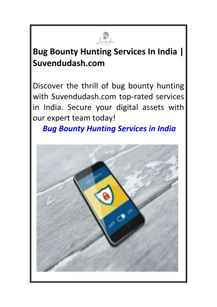 bug bounty hunting services in india suvendudash