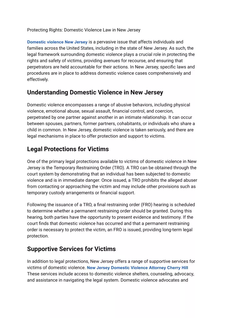 protecting rights domestic violence