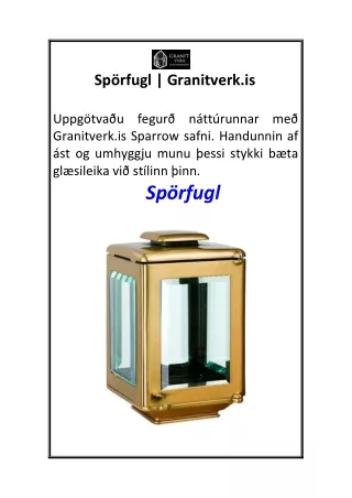 sp rfugl granitverk is