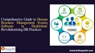 Comprehensive Guide to Human Resource Management System Software in Hyderabad Revolutionizing HR Practices