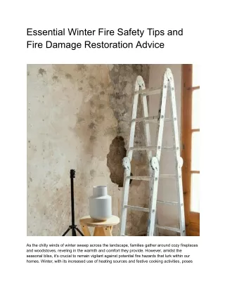 Essential Winter Fire Safety Tips and Fire Damage Restoration Advice