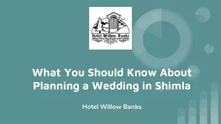 What You Should Know About Planning a Wedding in Shimla
