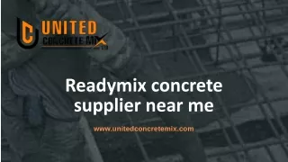 Readymix concrete supplier near me